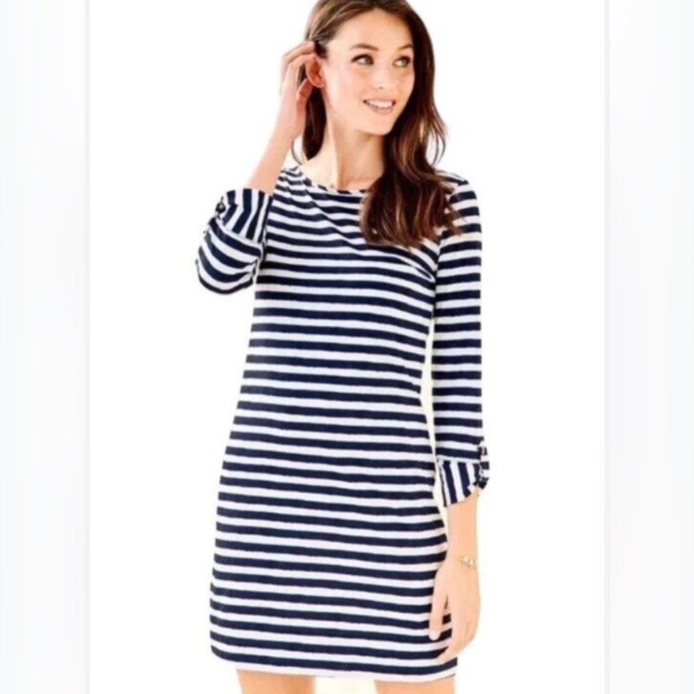 Lilly Pulitzer Boat Neck Stripped Dress Size S
